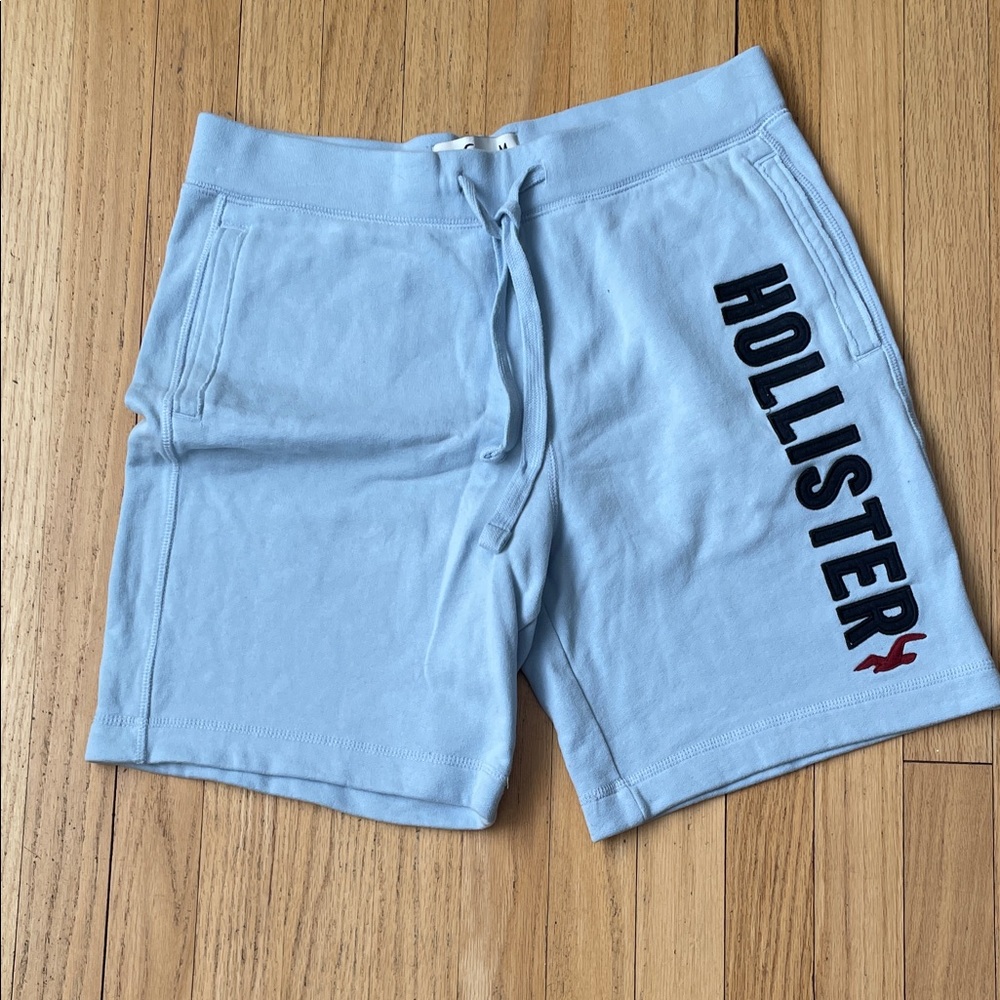 Hollister Men's Athletic Shorts in Light Blue